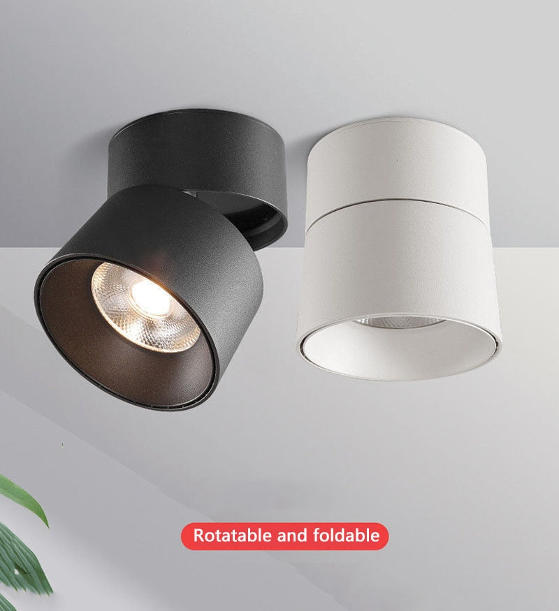 Modern Simple Black and White LED downlight Aluminum small spot led light fixture 10W 20W shop & store home decor ceiling light