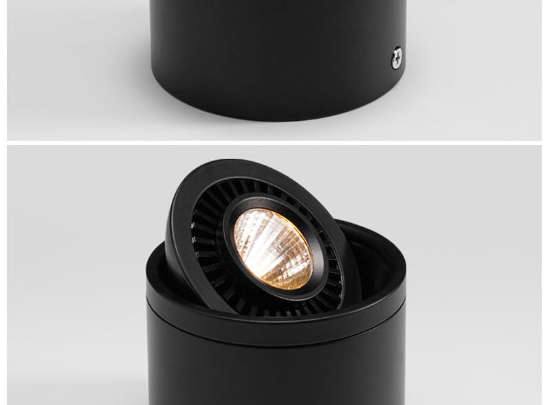 Dimmable Surface Mounted LED COB Downlight 5W/7W/9W/12W LED Lamp AC85V-265V Ceiling Spot Light with LED Driver White/Warm White