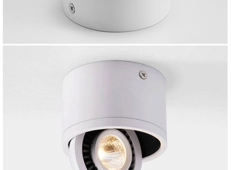 Dimmable Surface Mounted LED COB Downlight 5W/7W/9W/12W LED Lamp AC85V-265V Ceiling Spot Light with LED Driver White/Warm White