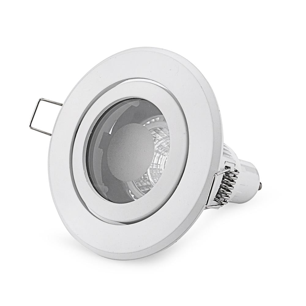 recessed LED downlight light holder spotlight down light fixture frame gu10 mr16 socket circle satin fitting