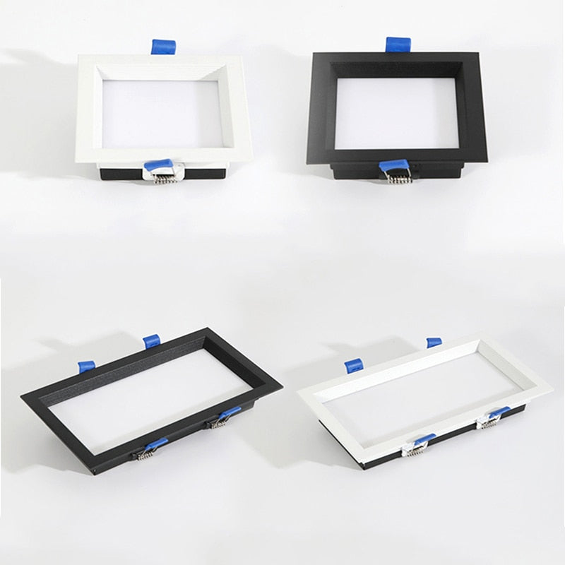 Square Dimmable Recessed LED Downlights 12W 18W 24W 30W LED Ceiling Spot Lights AC85~265V LED Panel Lights Indoor Lighting
