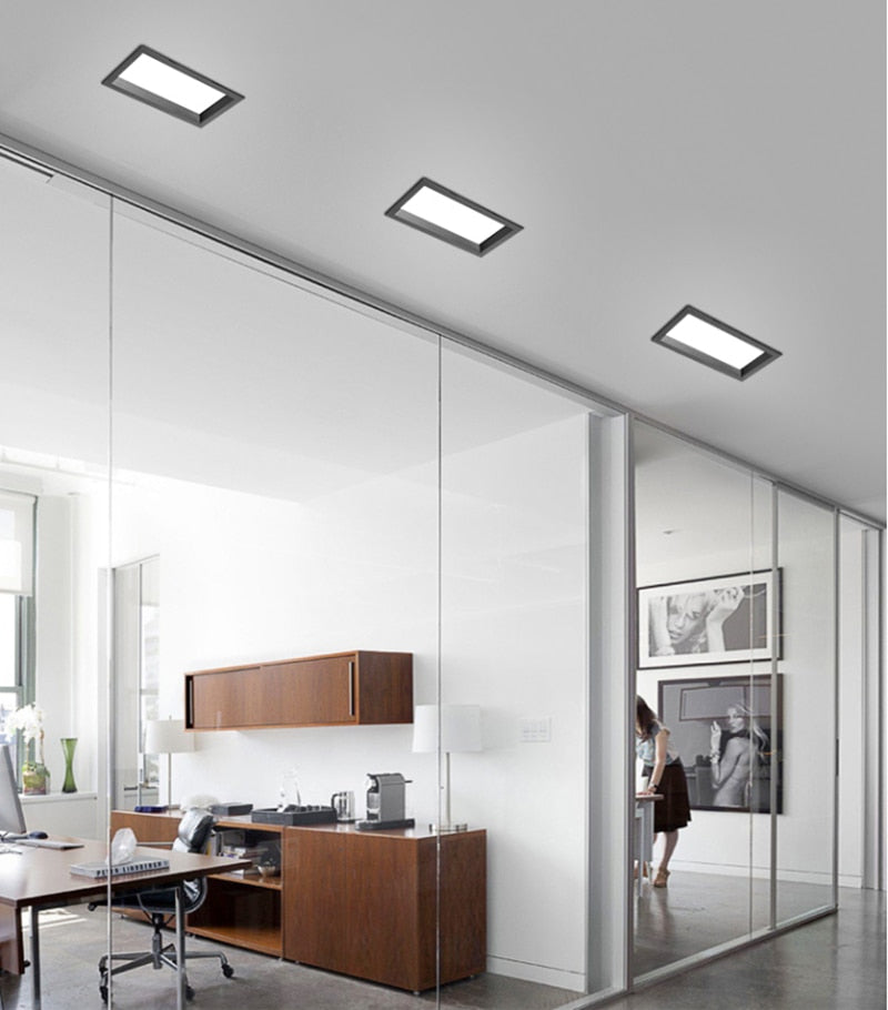 Square Dimmable Recessed LED Downlights 12W 18W 24W 30W LED Ceiling Spot Lights AC85~265V LED Panel Lights Indoor Lighting