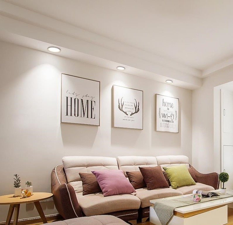 LED Dimmable Cob Spotlight Ceiling Light AC85-265V 7W 10W 12W 15W Aluminum Round Recessed Downlight