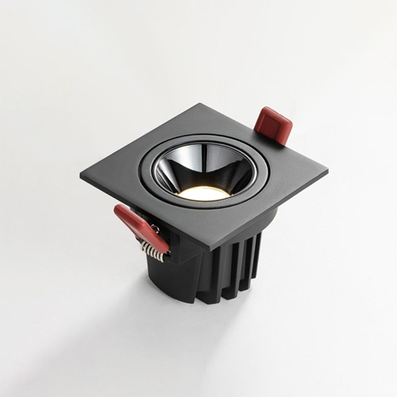 Angle Adjustable Anti-glare Square LED COB Recessed Downlight 7W 9W 12W 15W LED Ceiling Spot Light Kitchen Living room Indoor