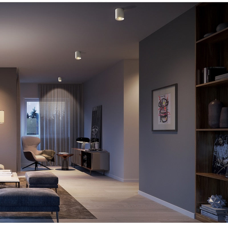 Surface Mounted Ceiling Downlight with 9W 12W 15W GU10 Bulb Replaceable LED Spot Light AC85-265V Warm/Natural/Cold White