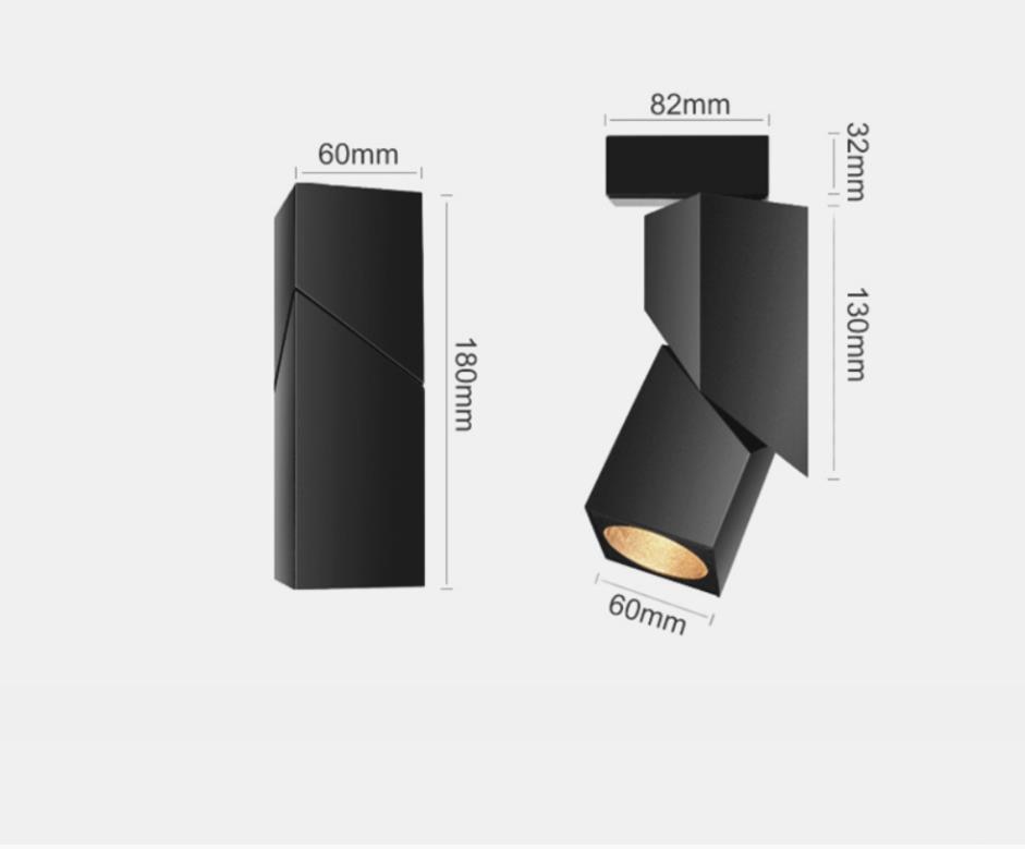 Folding 360° Rotation Dimmable LED Downlights 15W/20W COB LED Ceiling Spot Lighting 85-265V LED Background Lamps Indoor