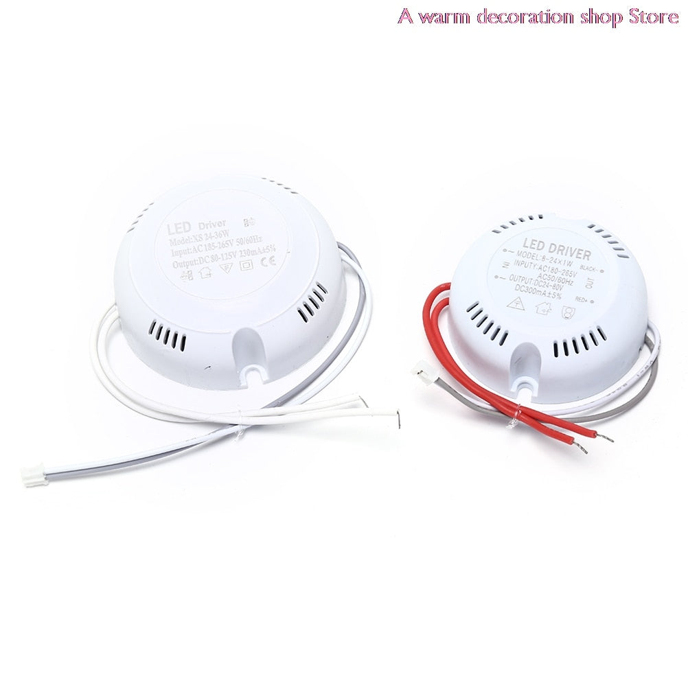 LED Driver Power Supply Ceiling Driver 24W 36w 220v Round Driver Lighting Transform For LED Downlights Lights Spot LED