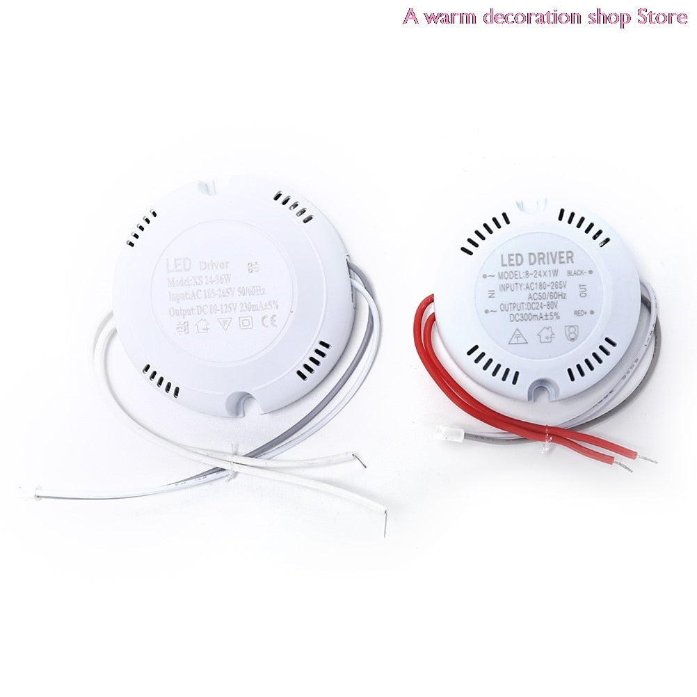 LED Driver Power Supply Ceiling Driver 24W 36w 220v Round Driver Lighting Transform For LED Downlights Lights Spot LED