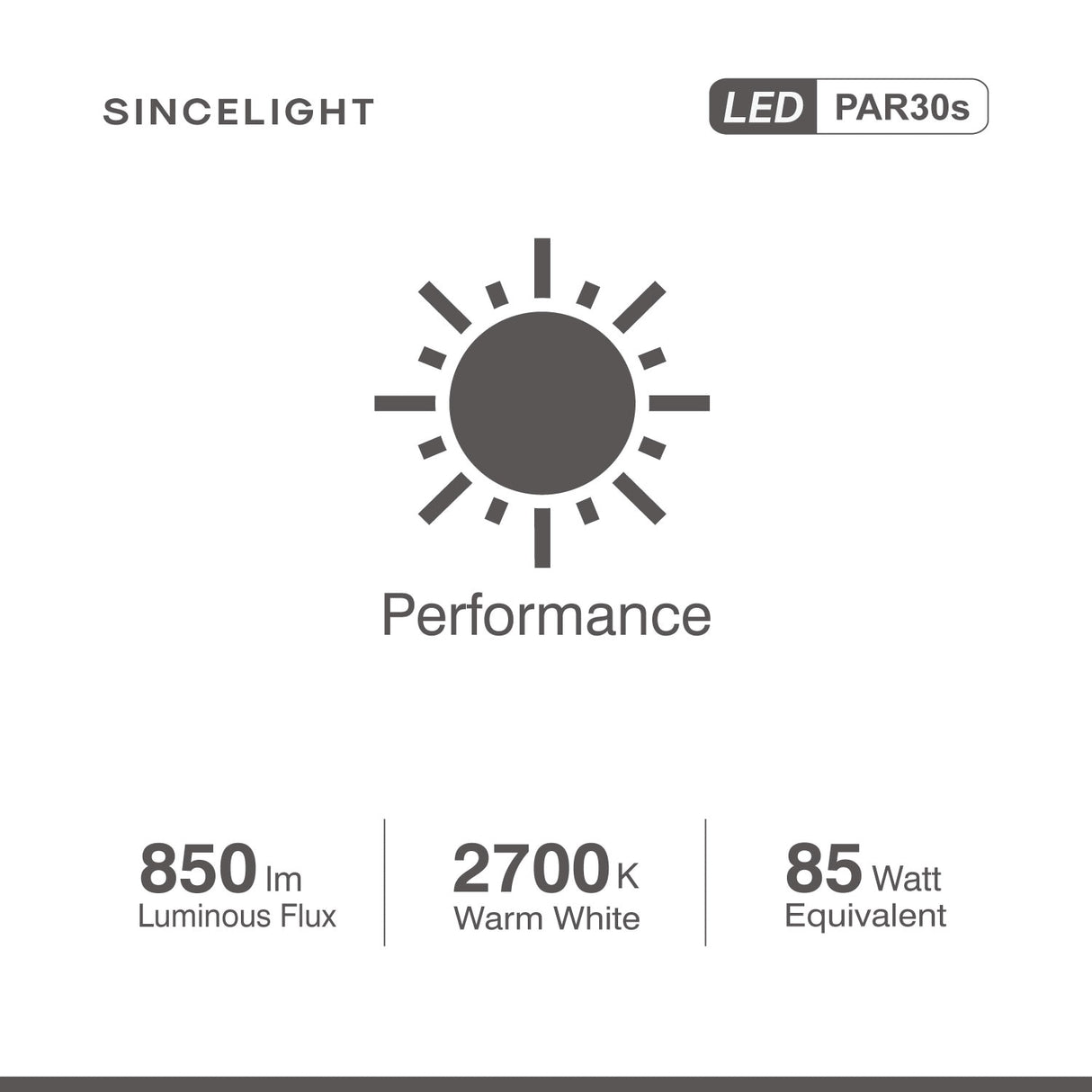 E27 LED Reflector Spotlight With 10W,2700K,850 Lumens (PAR30S/Non-Dimmable/Anti-Glare Led Light Bulb/Downlights)Quick Delivery