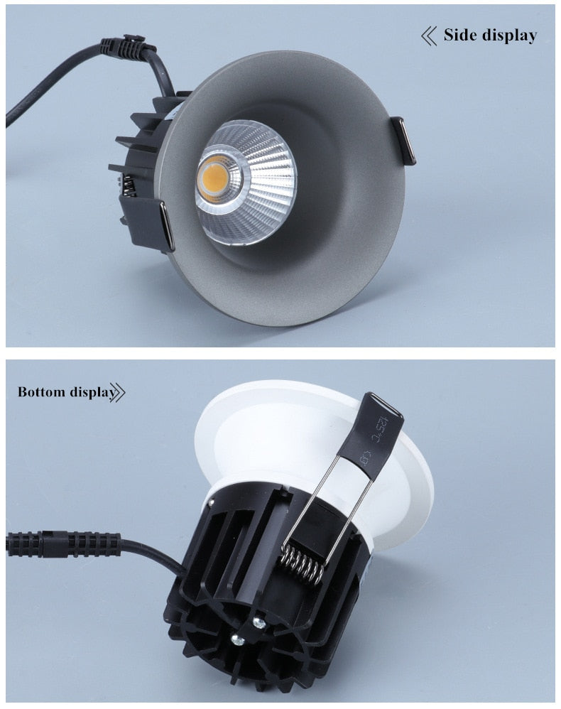 Dimmable recesse round LED downlight lights COB ceiling spot lamp lights 9W 12W 15W 18W LED light indoor lighting led panel light