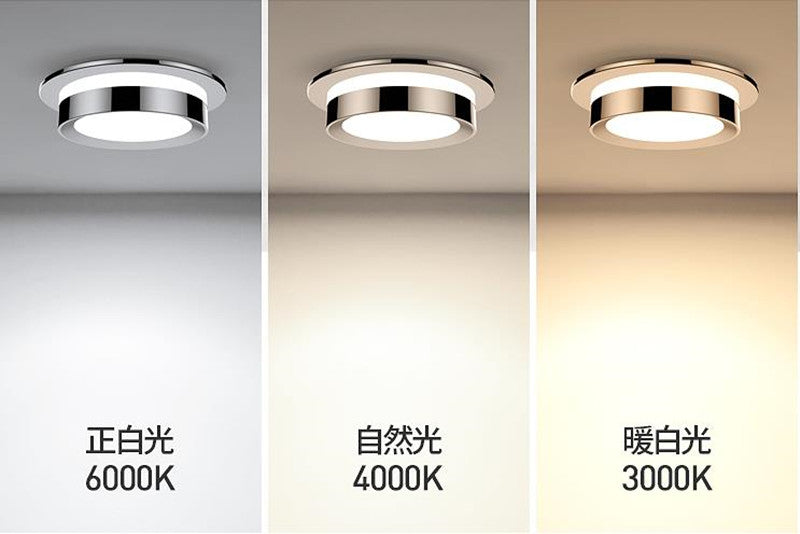 Dimmable Recessed Downlight 5W 7W 9W 12W Round LED Ceiling Spot Light for Home Porch Corridor Aisle Background 3000K 4000K 6000K