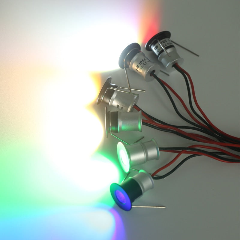 LED Downlight 1W 15mm 25mm 12V Mini Cabinet Stair Kitchen Ceiling Lighting Spot Deck Mirror Lamp DJ Sauna Boat Stage Spot Light
