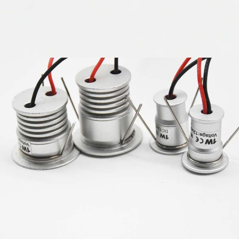 LED Downlight 1W 15mm 25mm 12V Mini Cabinet Stair Kitchen Ceiling Lighting Spot Deck Mirror Lamp DJ Sauna Boat Stage Spot Light