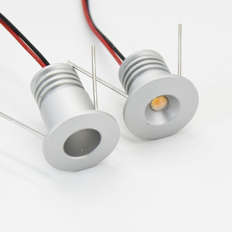 LED Downlight 1W 15mm 25mm 12V Mini Cabinet Stair Kitchen Ceiling Lighting Spot Deck Mirror Lamp DJ Sauna Boat Stage Spot Light