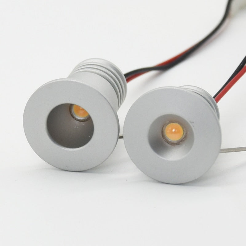 LED Downlight 1W 15mm 25mm 12V Mini Cabinet Stair Kitchen Ceiling Lighting Spot Deck Mirror Lamp DJ Sauna Boat Stage Spot Light