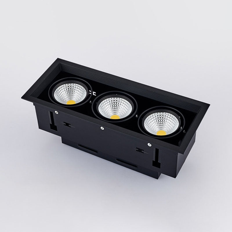 QIUBOSS Dimmable LED Downlights 220V for Living Room Recessed LED Ceiling Spotlights 20W COB Lighting Lights for Kitchen Bedroom