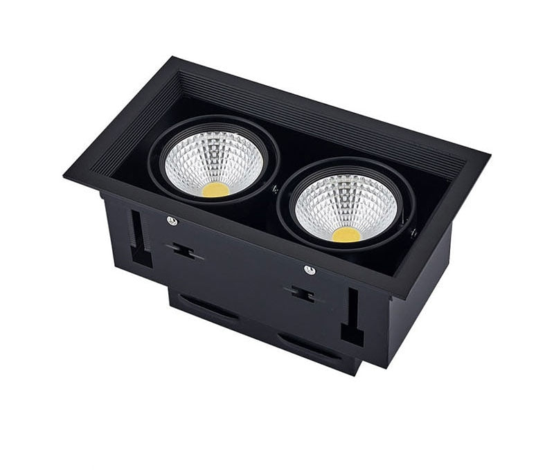 QIUBOSS Dimmable LED Downlights 220V for Living Room Recessed LED Ceiling Spotlights 20W COB Lighting Lights for Kitchen Bedroom