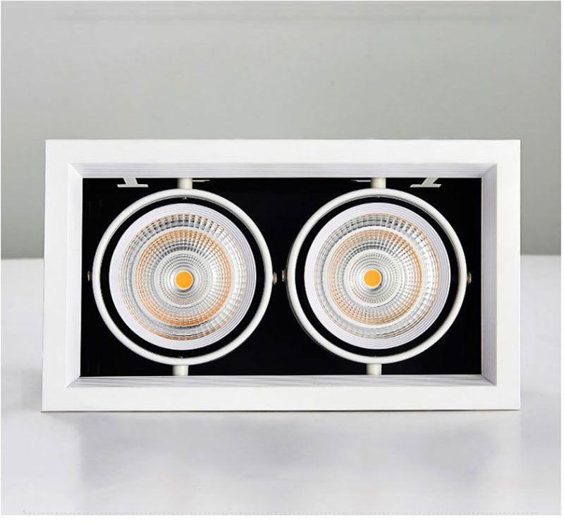 QIUBOSS Dimmable LED Downlights 220V for Living Room Recessed LED Ceiling Spotlights 20W COB Lighting Lights for Kitchen Bedroom