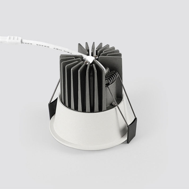 LED Round Recessed Dimmable Downlights 7W/9W/12W/15W COB LED Anti Glare Ceiling Spotlights AC90~260V Background Indoor Lighting