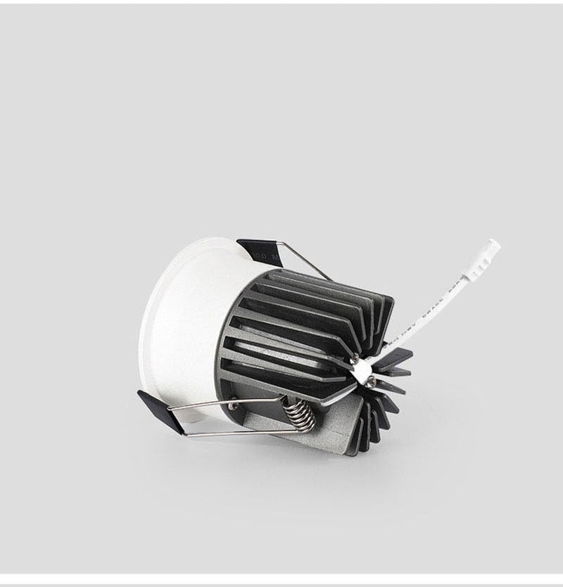 LED Round Recessed Dimmable Downlights 7W/9W/12W/15W COB LED Anti Glare Ceiling Spotlights AC90~260V Background Indoor Lighting