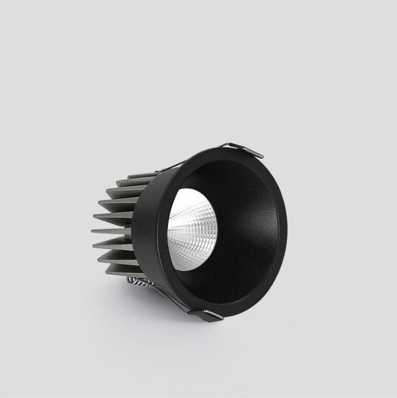 LED Round Recessed Dimmable Downlights 7W/9W/12W/15W COB LED Anti Glare Ceiling Spotlights AC90~260V Background Indoor Lighting