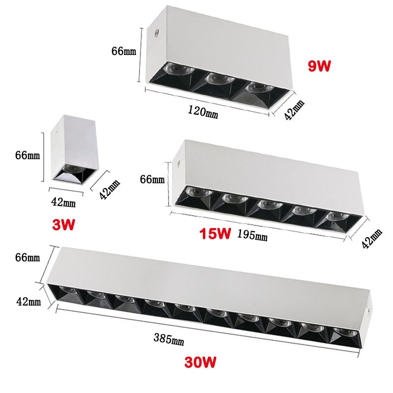 Modern LED Downlight Ceiling Lamp Surface Mounted Spot Led 110V 220V 230V 3W 9W 15W 30W Bedroom Living Room Lighting