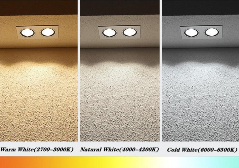 Dimmable Square LED COB Spotlights Ceiling lamp AC85-265V 5W 7W 10W 14W 20W recessed Downlights LED Panel light indoor lighting