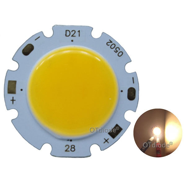 LED COB Chip 28mm 10-100pcs Square Round Lighting Source 3W 5W 7W 10W 12W for Spotlight Downlight Tube Light Ceiling Lamp 300ma