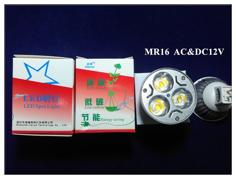 8 pcs Dimmable MR16 4W 3W AC&DC12V LED Spotlight lamp Downlight Bulb LED lamp LED Droplight Lighting LED light spot light