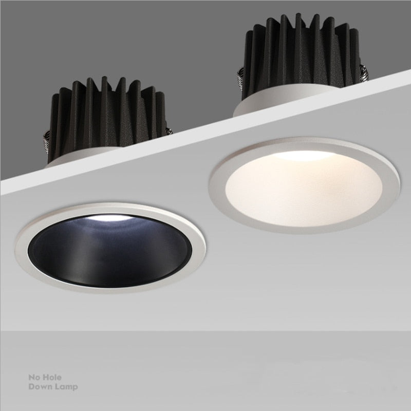 ACETIDE LED Dimmable Cob Spotlight Ceiling Light AC85-265V 7W 10W 12W 15W Aluminum Round Recessed Downlight