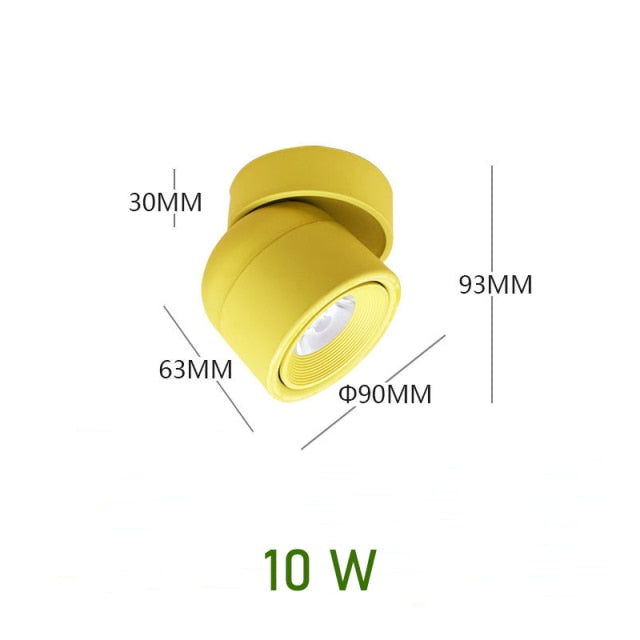 LED Downlight dimmable 10W modern Led surface mounted ceiling light spotlight interior Marca dragon Adjustable Angle