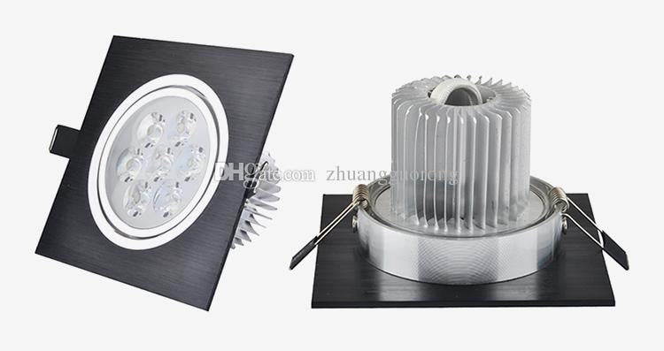 Bombillas Embedded Square LED Downlights Dimmable 110V 220V lamp 9W 15W 21W 27W 36W 3W High Power chip LED Ceiling Spot Light