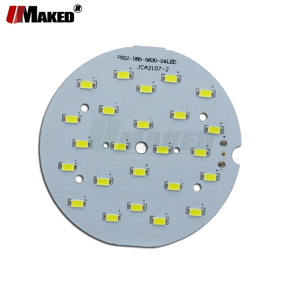 LED PCB 12W 18W 5/10Pcs LED Downlight Aluminum Plate Lighting Heatsink SMD5730 110lm/w Round Light Source For Panel Ceiling lamp