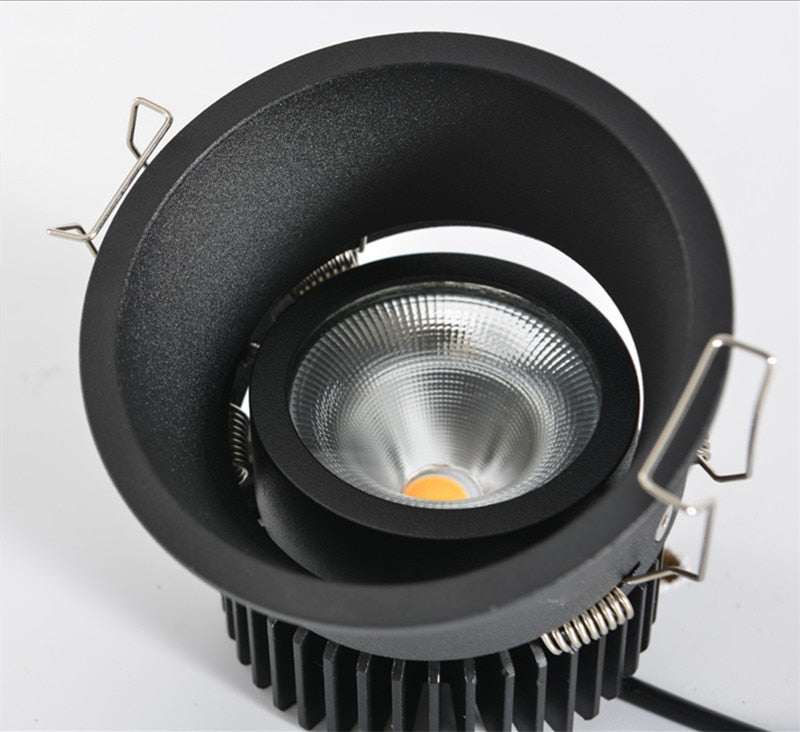 Dimmable LED Recessed Downlight 7W 12W 20W 24W Round COB Spot light AC85-265V Color 3000K 4000K 6000K For Indoor Ceiling Lamp