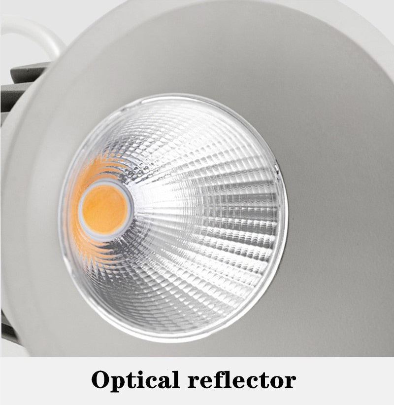 Super Bright Anti Glare Recessed Dimmable COB LED Downlights 7W 9W 12W LED Ceiling Spot Lights AC85~265V Background Lighting