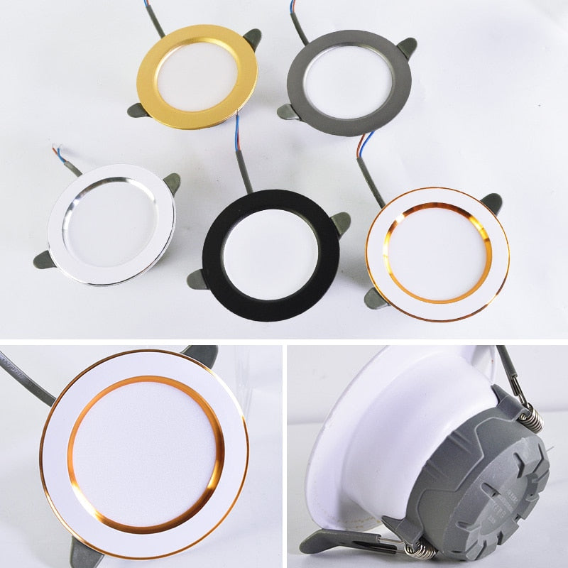 Kaguyahime LED Downlight Natural White/Warm/Cold 3W 5W LED Spot Downlight Round Recessed Panel Lamp AC 220V Spot Lighting