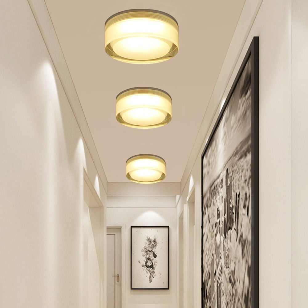 DVOLADOR Round 15W 10W 5W 1W LED Crystal Downlight LED Ceiling Spot Light Warm White/White LED Recessed Lamp for Home Decoration