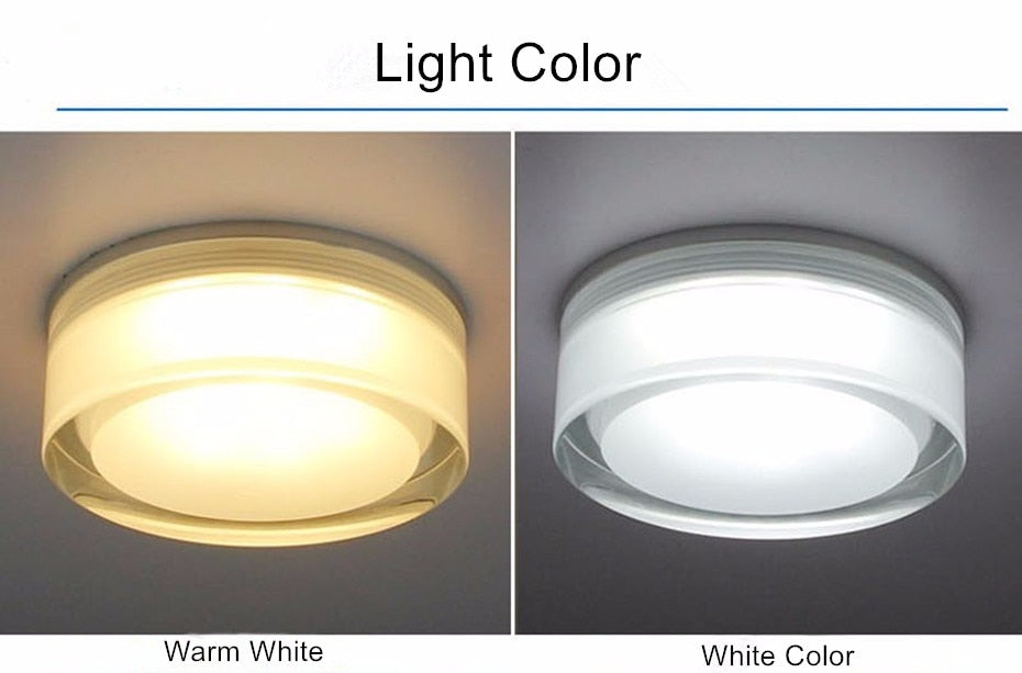 DVOLADOR Round 15W 10W 5W 1W LED Crystal Downlight LED Ceiling Spot Light Warm White/White LED Recessed Lamp for Home Decoration