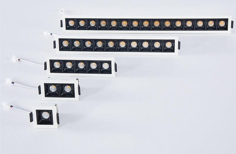 Dimmable LED Downlight Spot Light Indoor Recessed Lighting Linear bar Laser Blade Ceiling Line Lamp 2W/4W/6W/10W/20W/30W