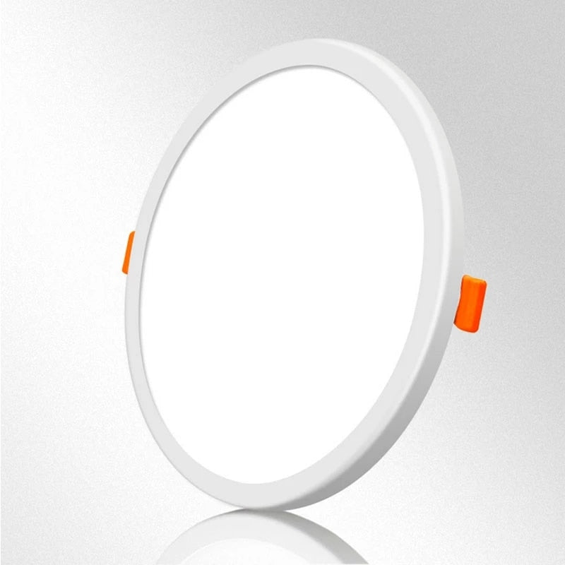 Ultra thin 6W 8W 15W 20W LED Ceiling Recessed Grid Downlight / Slim Round Panel Light With Free Opening Hole