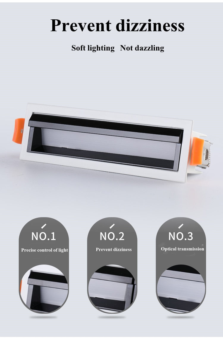 Recessed Square COB Dimmable LED Downlights 10W 20W 30W 40W LED Ceiling Spot Lights AC85V~265V LED Strip Lights Indoor Lighting