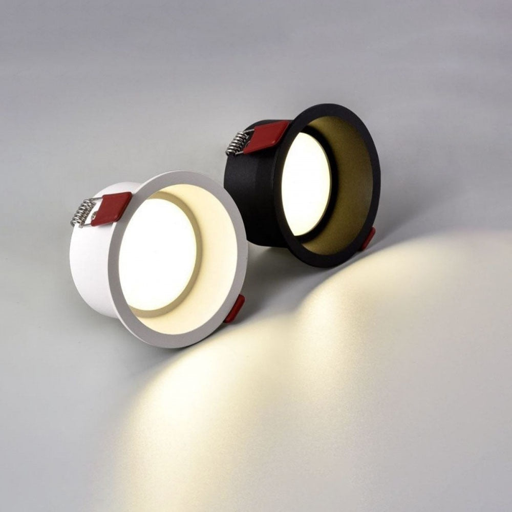 QIUBOSS Anti-glare LED Recessed Downlights 220V Dimmable Led Ceiling Light 7W 15W COB Lighting Lamp for Kitchen Bedroom Corridor