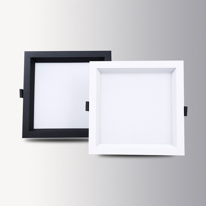 Square downlight embedded LED ultra-thin hole light ceiling grille bold lightAC85~265V 12W 18W 24W 30W