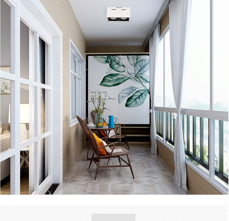 QIUBOSS Dimmable LED Surface Mounted Downlights 220V Led Ceiling Lights 10W 20W Spotlights COB Square Lighting Lamps for Bedroom