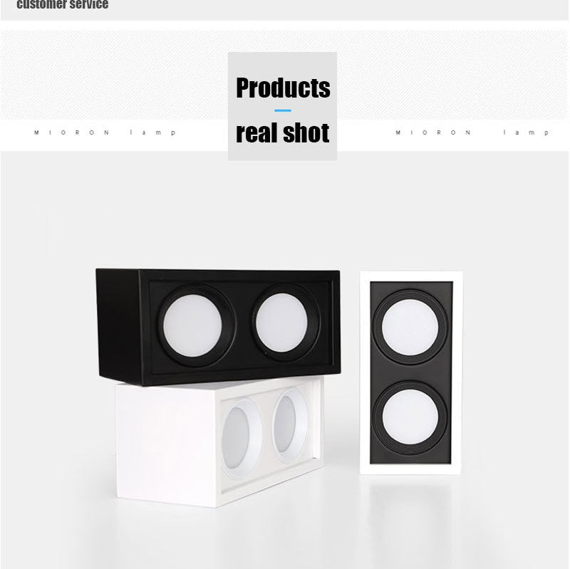 QIUBOSS Dimmable LED Surface Mounted Downlights 220V Led Ceiling Lights 10W 20W Spotlights COB Square Lighting Lamps for Bedroom