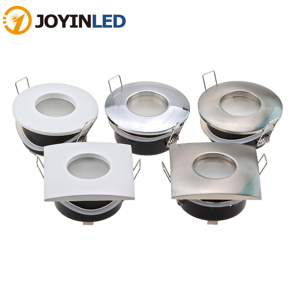 New Design IP65 Waterproof Recessed GU10/MR16 Led Spot Light Fixtures Downlight Frame Round Square GU10 Spotlight Bulb Housing