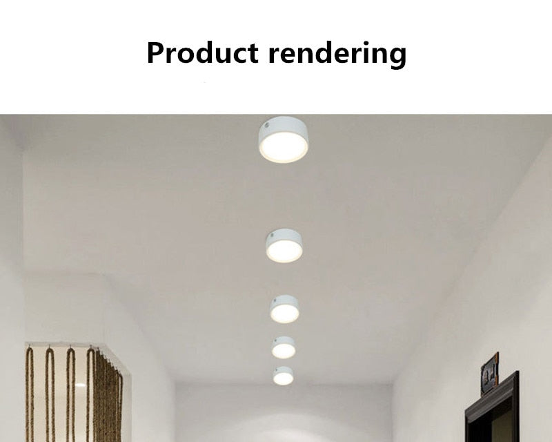 Round Led Panel Light Surface Mounted 5W 7W 9W 12W 18W Downlight ceiling down 220V lampada led lamp with LED Driver