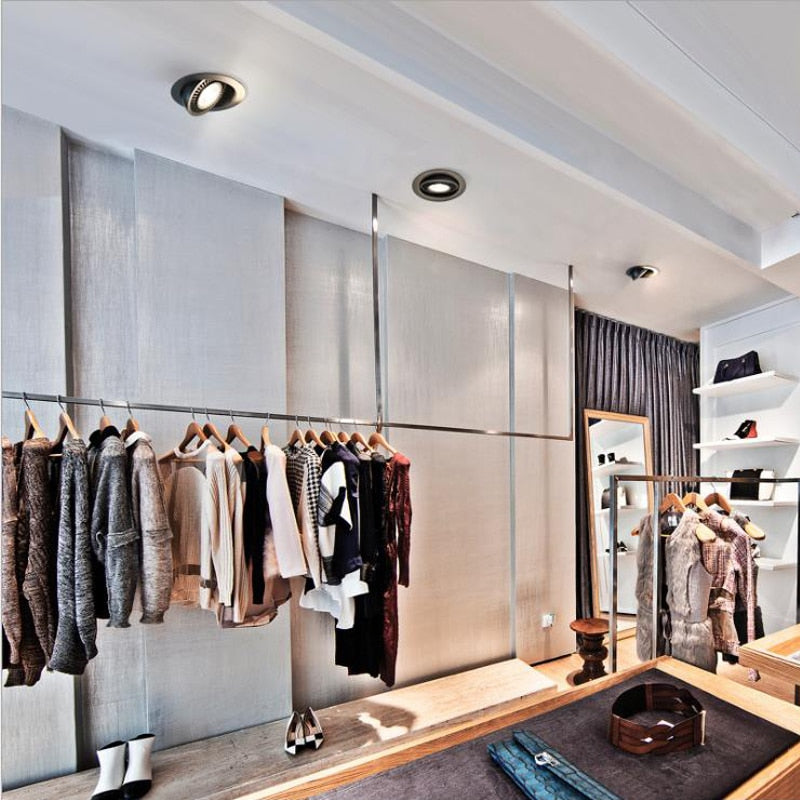 Rotatable Angle LED Recessed Downlight 5W 7W 9W 15W 85-265V LED Ceiling Spot Light 3000K/4000K/6000K Black/White Housing Light