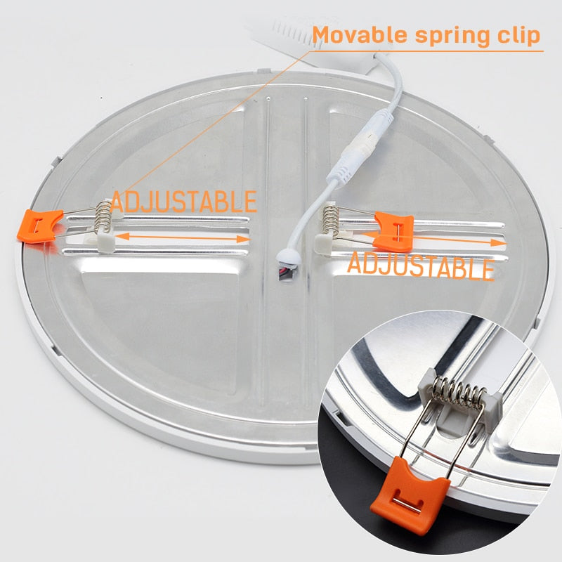 LED Panel Lights Ultra thin Recessed Downlight 6W 8W 15W 20W 220V Square Round Panel lamp Ceiling Lamp White/Warm white Patent