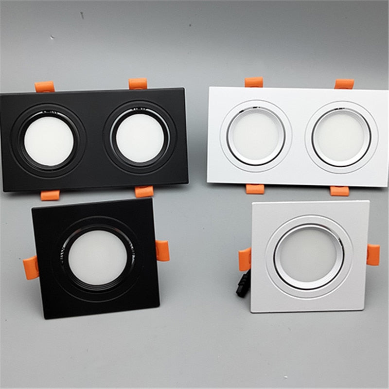 Recessed Square Bright white black LED Dimmable Downlight COB 7W 9W 12W 14W 18W 24W LED Spot light Ceiling Lamp AC85-265V